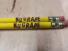 2 Vintage Original NuGrape Soda Advertising Pencils NOS