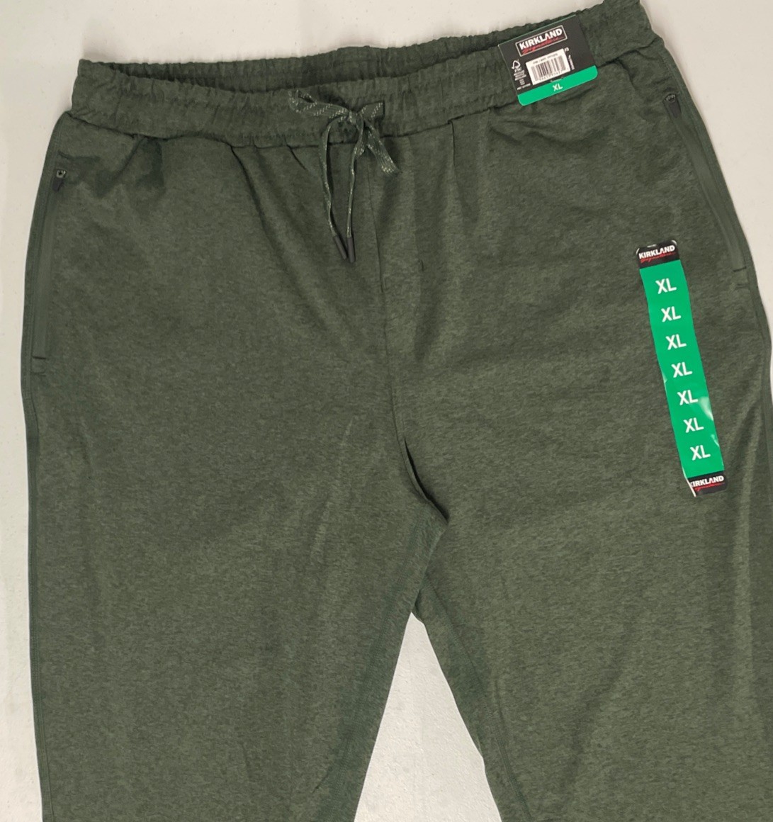 Kirkland Signature Men's Active Jogger Pants GREEN Moisture