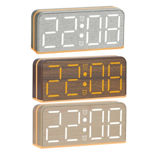 LED Pendulum Style Desk Alarm Clock Silent Full Screen Time and ...
