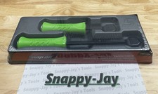 Snap-on Tools Usa New Green 2pc Striking Carbon Scraper Set Csas200g