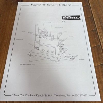 Paper  n  Steam Galore - Operating Instructions for Wilesco D14 Steam Engine