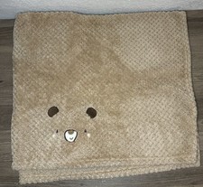 Baby Blanket Duck Duck Goose Brown Teddy Bear Face Dog 30x40