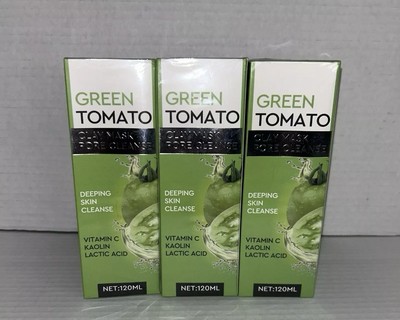 Lot of 3 Green Tomato Clay Mask - Deep Skin Cleanse