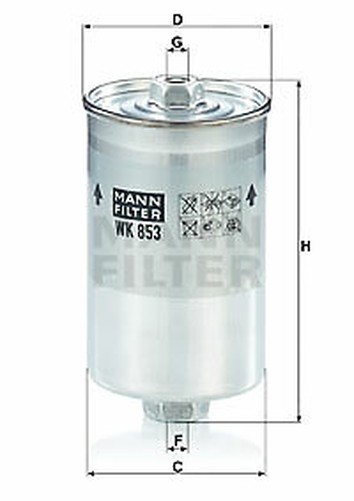 Mann-Filter WK 853 Kraftstoff Filter FüR Audi, Bentley, Ferrari, Ford, Gaz,-image