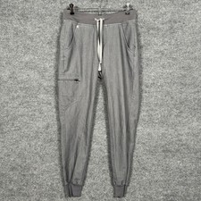 Figs Womens Size XS Jogger Scrub Pants Gray Drawstring Pockets STYLE : W18SW2005