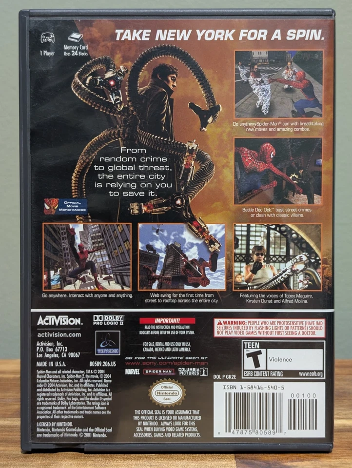 Spider-Man 2 (Nintendo GameCube) ➡️CIB Complete  - Tested - Excellent 📀! - Image 2 of 4