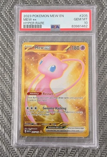 Pokemon 151 Ultra-Prem Coll #205 Mew EX PSA 10 Gem Mint Gold