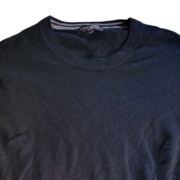 Suéter de Lana Merino Banana Republic Para Hombre XL Cuello Redondo Manga Larga Pullover Foto 3 de 4