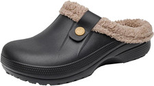 Classic Fur Lined Clogs for Women Men Warm Plush Home Bedroom House Slippers Gar