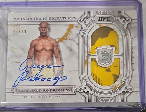 Topps UFC Royalty Regalia Relic Auto Gregory Rodrigues RRS-GRS MMA /99 2024