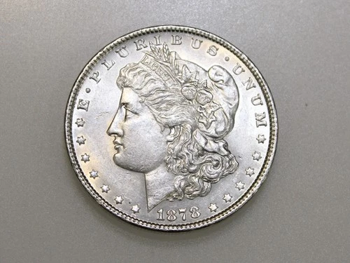 1878-P 7TF $1 MORGAN SILVER ONE DOLLAR CH/GEM BU