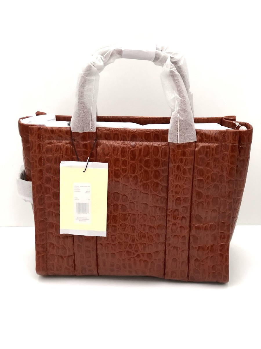 トートバッグ Marc Jacobs Small llic Finish Tote Bag With Embossed Marc Jacobs The Croc-Embossed Small Tote Bag | Black | FARFETCH