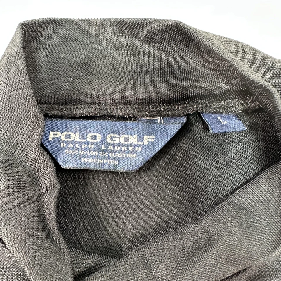 Polo Golf Ralph Lauren Shirt Mens Large Black Mock Neck Long Sleeve Base Layer - Image 3 of 4