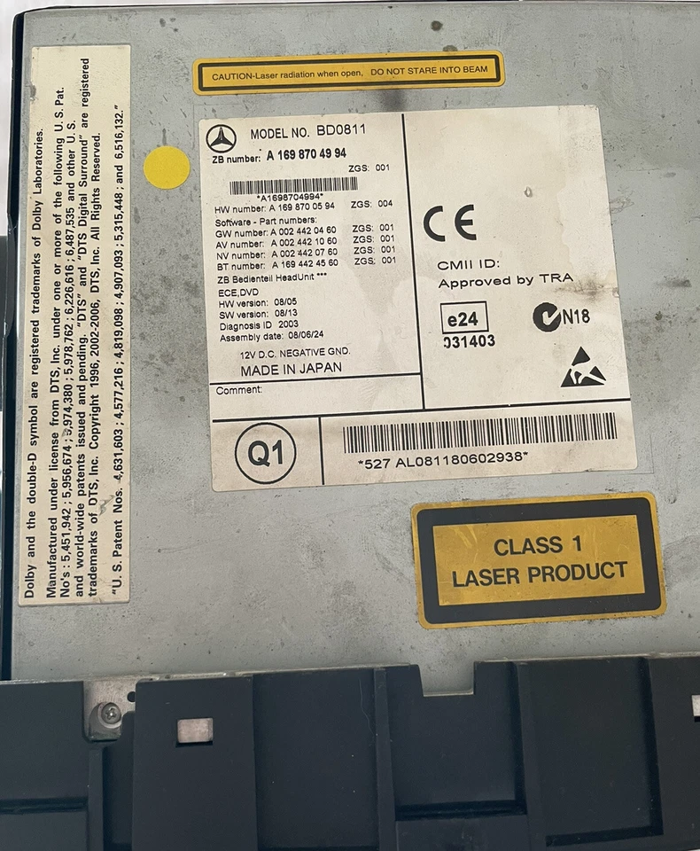 Autoradio Mercedes Classe A/B W 169/W 245 - Immagine 2 di 2