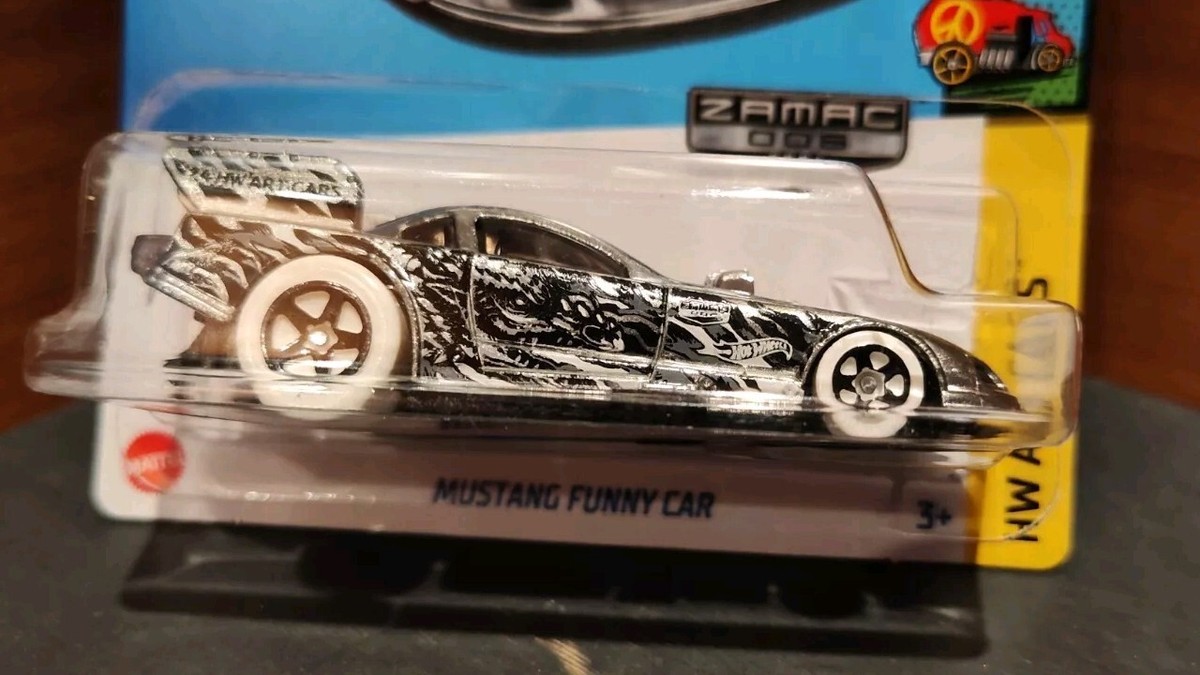 NEW 2024 HOT WHEELS® MUSTANG ZAMAC FUNNY CAR HW ART CARS 5/10 1:64