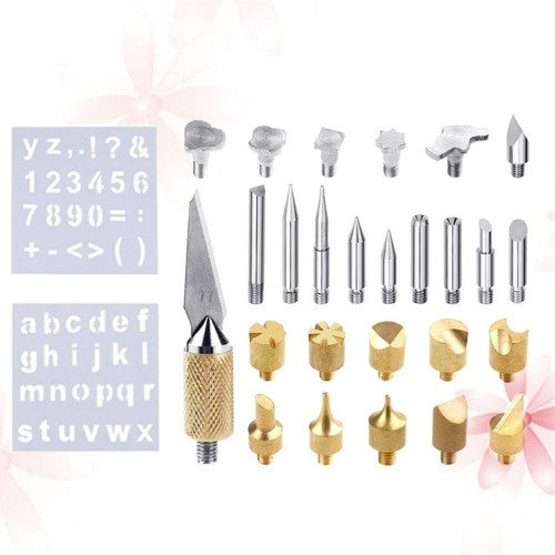 28pcs Soldering Tip Wood Burning Creative Set Soldering Pyrography Cutter
