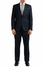 Versace Collection 100 Wool Gray Two Button Men's Suit Sz 40 42 44 46