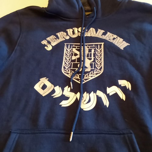 Sudadera con Capucha Jerusalén León Azul Israel Souvenir Talla Pequeña Azul Marino y León Plateado - Imagen 12 de 22