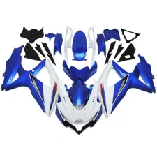 White Blue Motorcycle Fairing for SUZUKI GSXR600/750 K8 08 09 10 Injection Mold