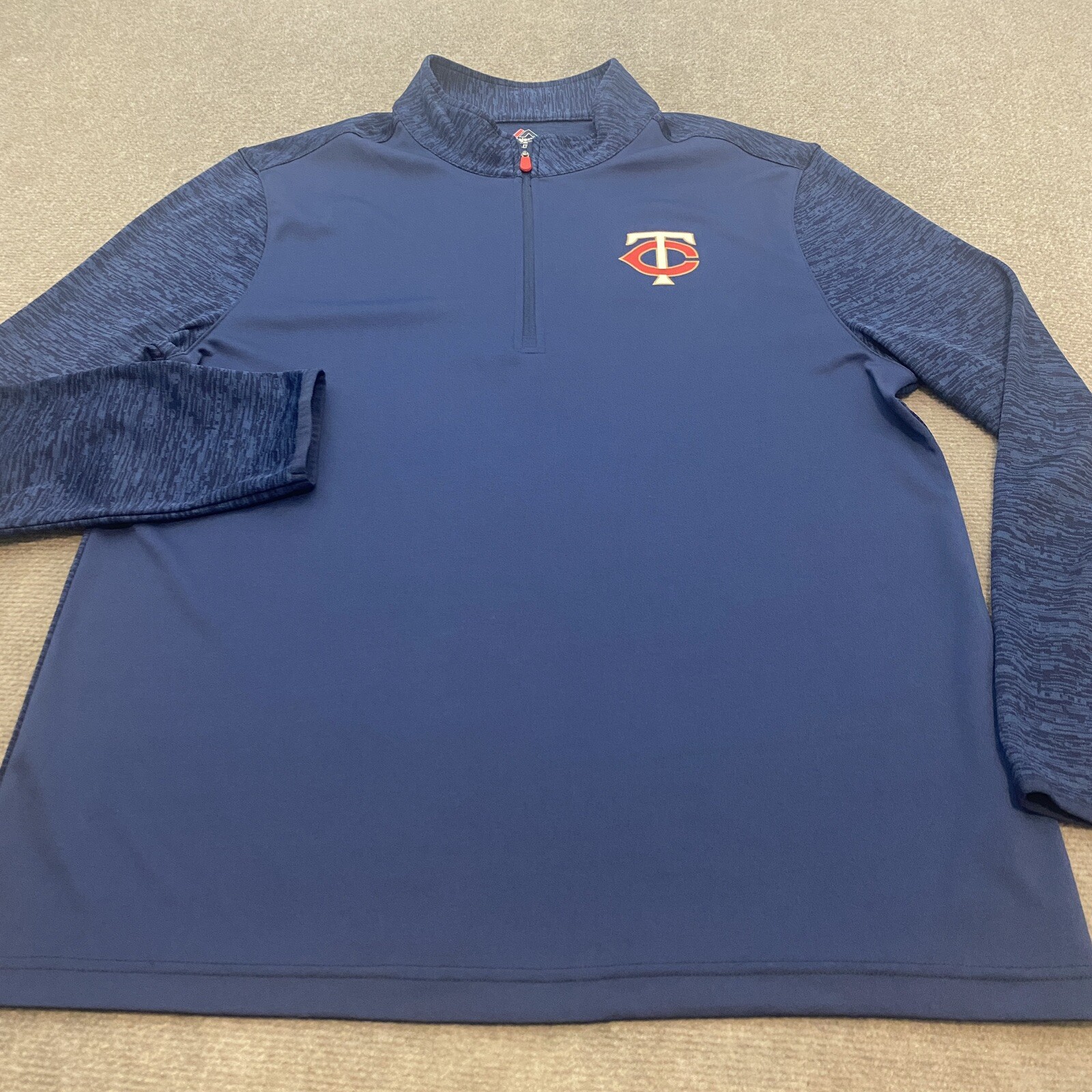 Minnesota Twins Pullover Sweater Majestic Cool Base  Mens XL Quarter Zip Jacket