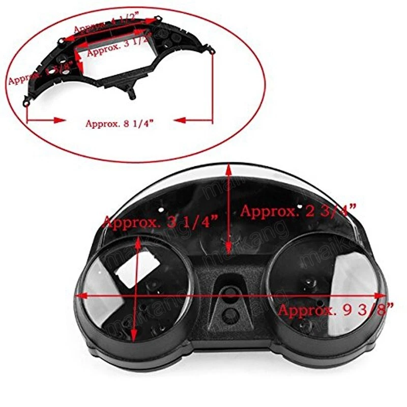 Carcasa de medidor de odómetro de tacómetro apta para Kawasaki Ninja ZX14 ZZR1400 2006-2011 Foto 2 de 4