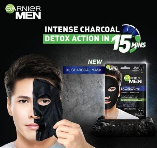 Pack Of 3 Garnier Men, Sheet Mask, Purifying and Brightening, PowerWhite - Image 2 of 4