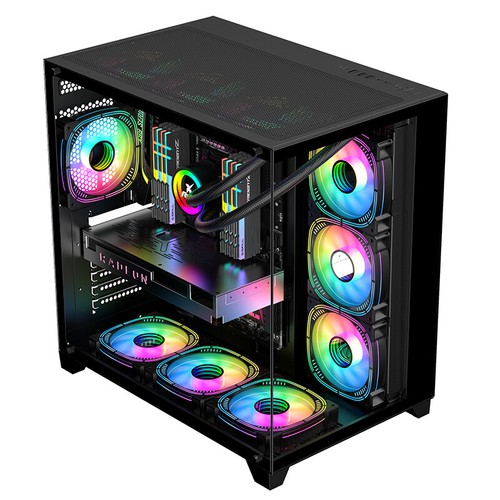 270 Degree Transparent Computer Case Desktop PC Tower For 360 Water Cooler - Bild 2 von 16