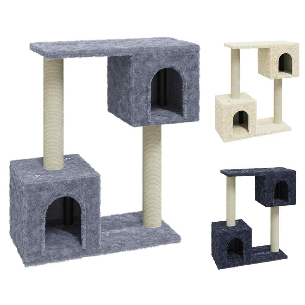 Cat Tree with Sisal Scratching Posts Cat Playhouse Condo Multi Colours vidaXL