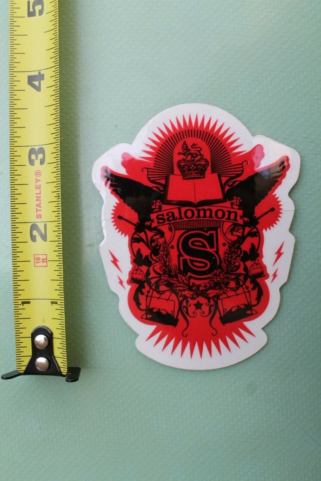 SALOMON Snowboards Rew S Wings Corona ADESIVO Snowboard Vintage