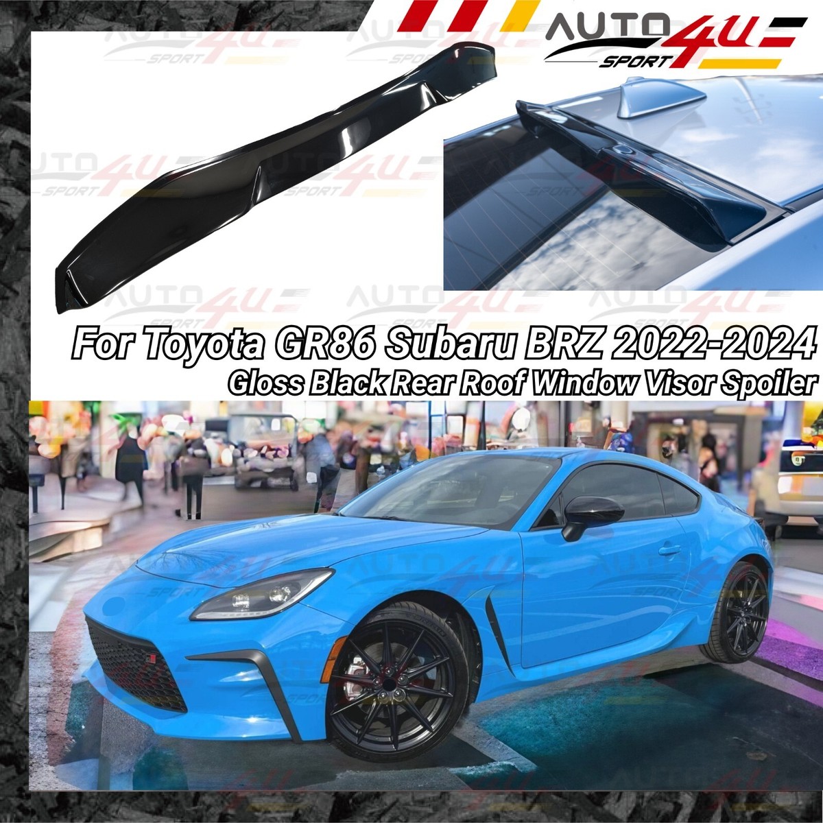 Fits for 2022-24 Toyota GR86 Subaru BRZ Window Vent Visor Rear