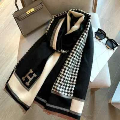 New Women's Cashmere Scarf Knitted Scarf Wool Cashmere Warm Wool Scarf Winter - Image 1 of 4