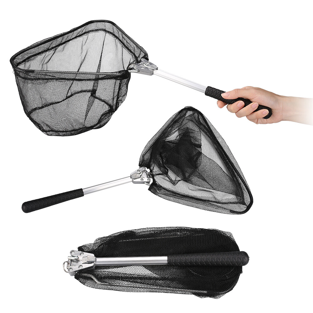Telescopic Folding Aluminum Handle Fishing Landing Net 3 Section