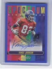 2023 Panini Absolute Vance Johnson Spectrum Signatures Auto Blue /35 Broncos