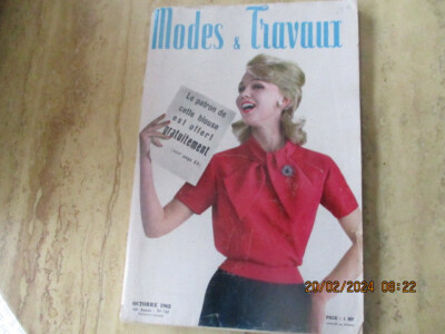 Patron De Couture Modes Et Travaux – Octobre 1962, Poupées Marie-Françoise Michel, Occasion