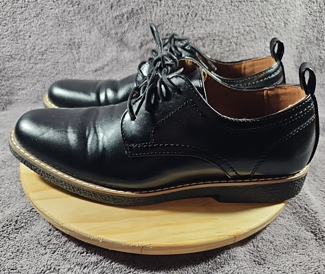 SAOLA Scarpe eleganti formali Deer Stags Zander Oxford da ragazzo taglia US 7M in pelle nera
