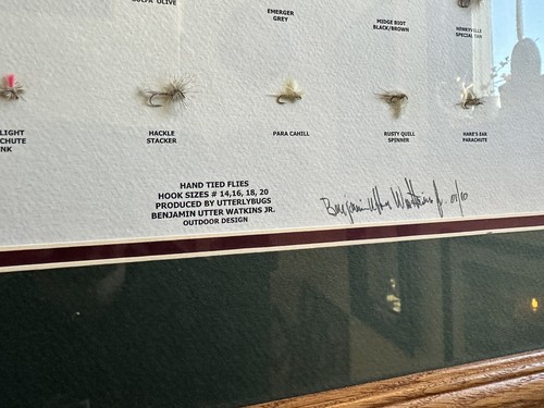 Framed Fly Fishing Art - Benjamin Utter Watkins Jr - Utterbugs Signed & Numbered - Picture 2 of 14