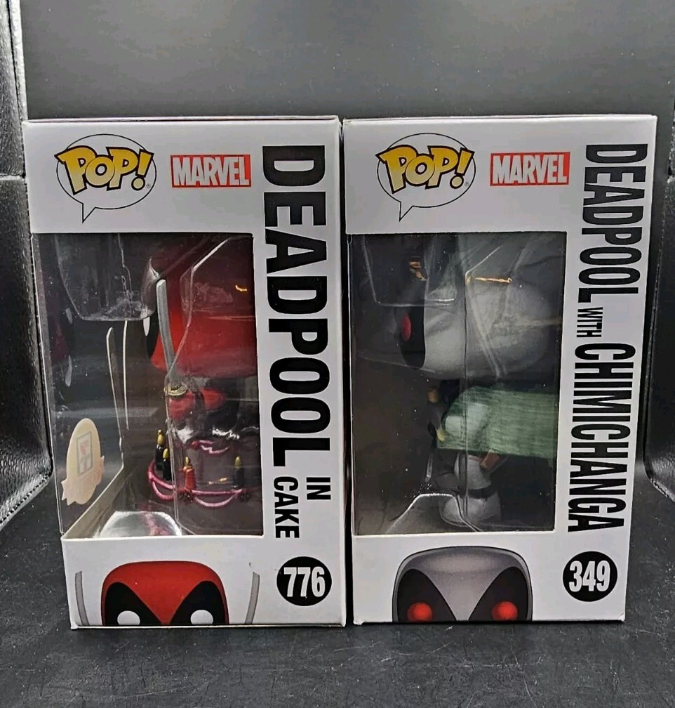 Funko Pop Deadpool W/Chimichanga 349 & Metallic W/Cake 776 - 7