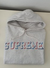 FW20 Supreme Drop Shadow Kapuzenpullover Größe S Klein Hoodie Heather Multi