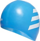 Adidas Silicone Swimming Cap Hat Youths Boys Girls Blue Age 8 to 14 Years New