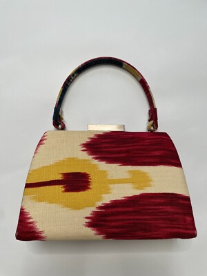 John Galliano Vintage Archive Spring 1998 Ikat Print Frame Clasp