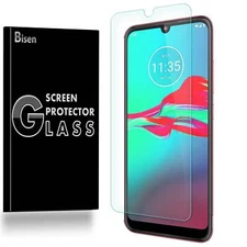 [2-PACK BISEN] Tempered Glass Screen Protector Guard For Motorola Moto E6 Plus