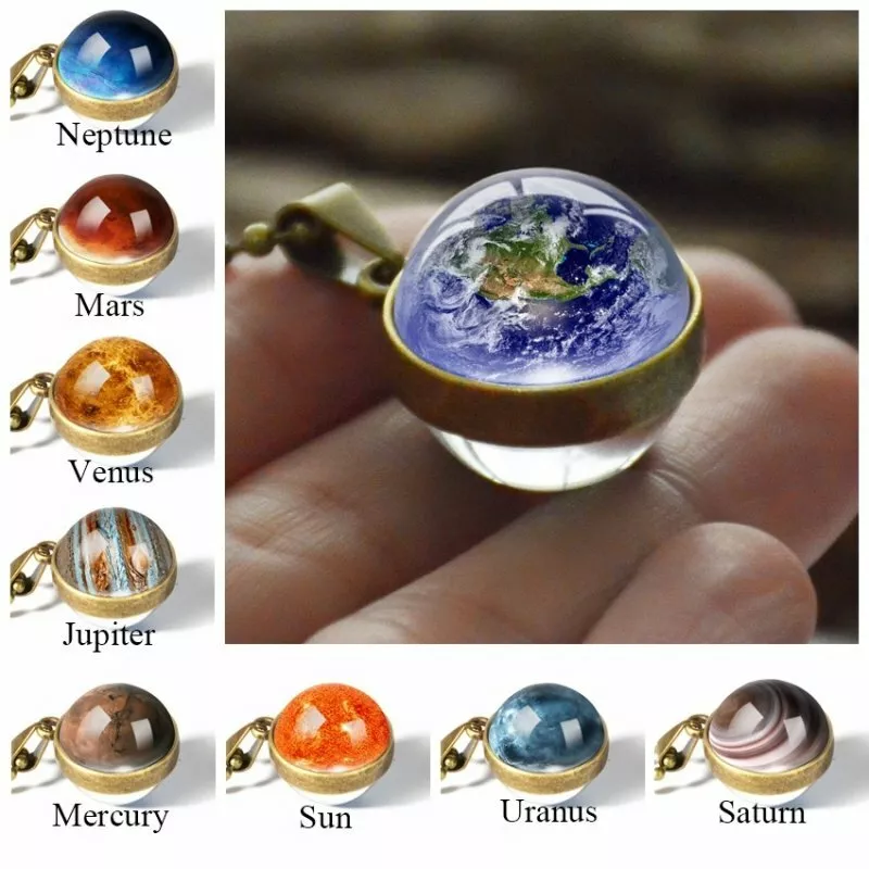Galaxy glass clearance ball pendant