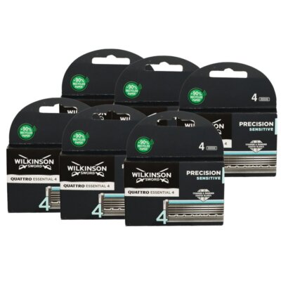 Wilkinson Quattro Essential 4 Precision Sensitive 6 x 4 Klingen Set