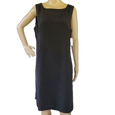 Max Studio Little Black Dress Womens XL Sleeveless Side Button Lined Back Zipper