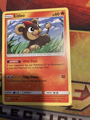 Litleo  50/214 Sun & Moon: Lost Thunder  Common  NM  Pokemon