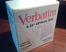BOX of 5 NEW SEALED Verbatim 5.25 Optical Disk ReWritable VBR5B4 cartridge