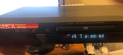 JVC DVD Player XV-S200BK DVD Super  VCD/VCD/CD + Power Cord  Tested AndNo Remote
