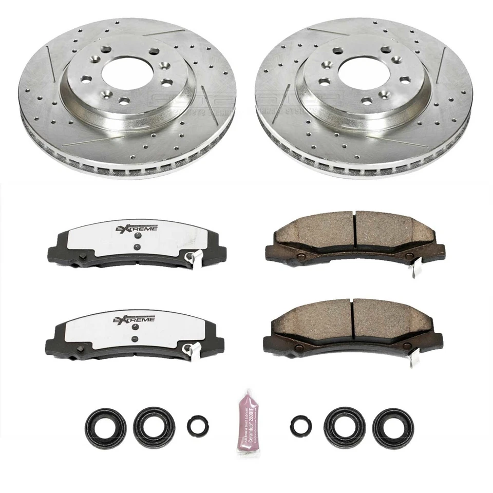 Kit de disco y pastillas de freno delanteras Powerstop K1437-26 para Chevrolet Impala 2006-2011 Foto 2 de 2