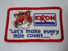 Exxon-"Let's make Every mile count" Embroidered Uniform-Jacket Patch 4" x 2.5"