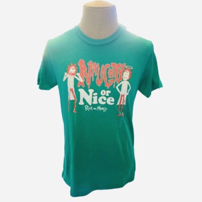 Rick And Marty Naughty Or Nice Christmas Holiday T-Shirt Men s Size M NEW